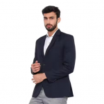 Solid men nevy blue suit for men